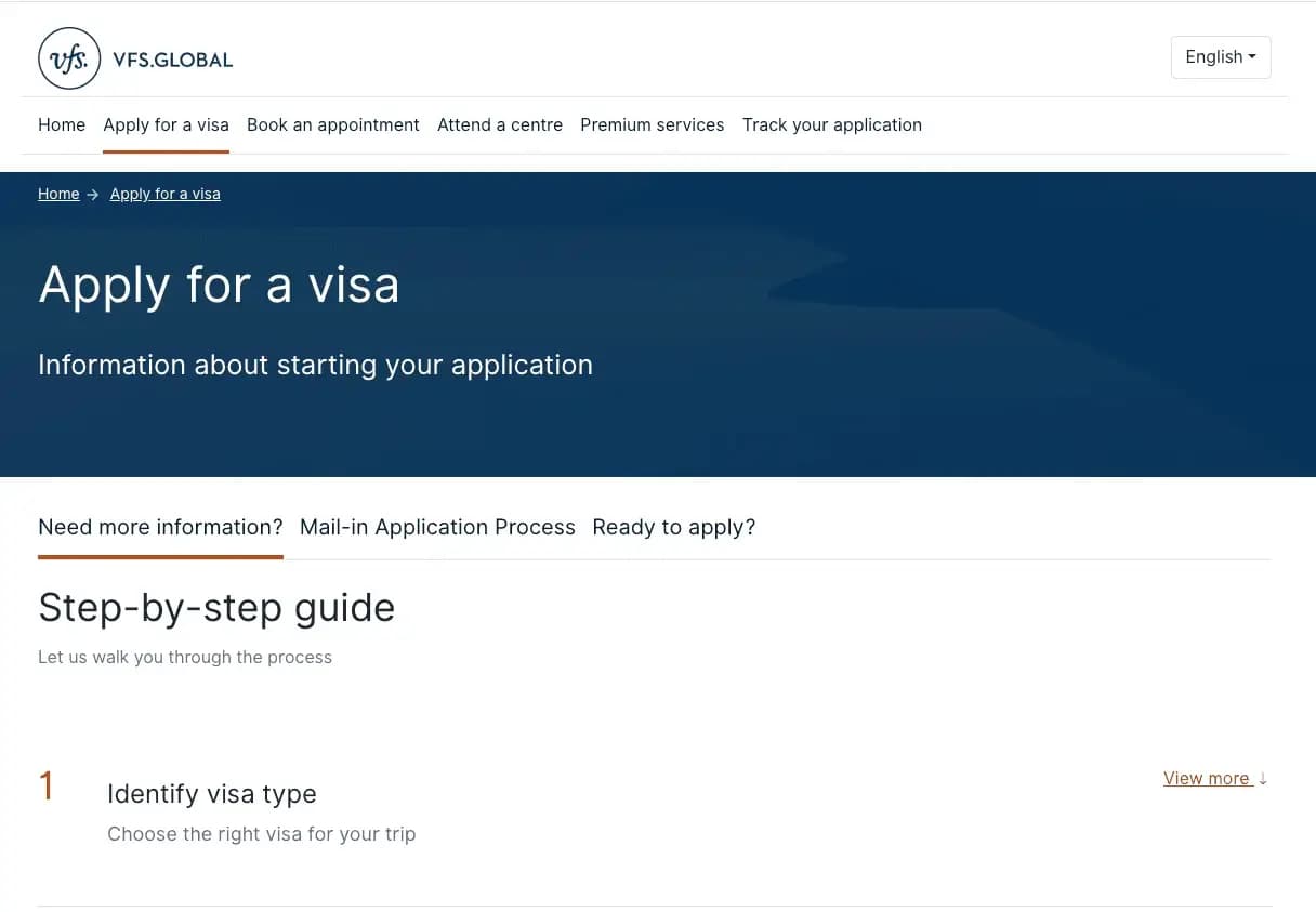 VFS Global — Portuguese visa application centre